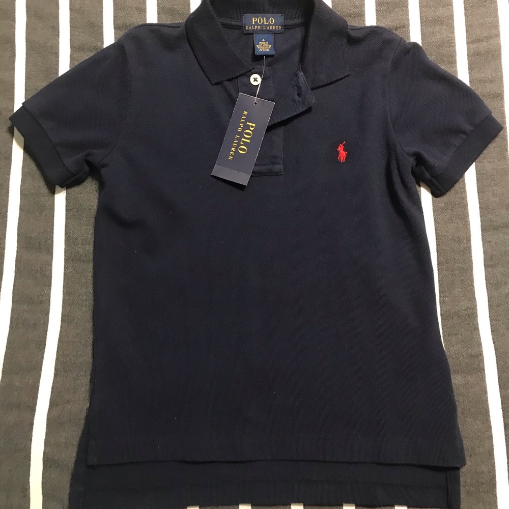 Navy Blue Polo Ralph Lauren Collar Shirt